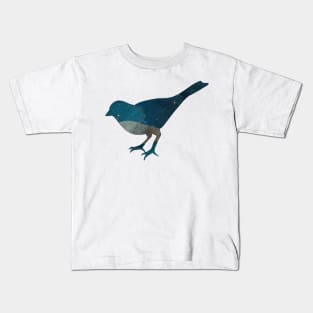 Starry Bird Silhouette Kids T-Shirt